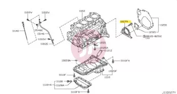 NISSAN 12279-VC101 - Főtengely hátsó szimering