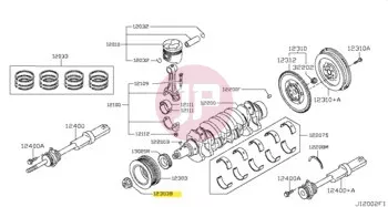 NISSAN 12309-61503 - Főtengely anya