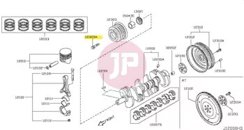 NISSAN 12309-VC200 - BOLT-PULLEY