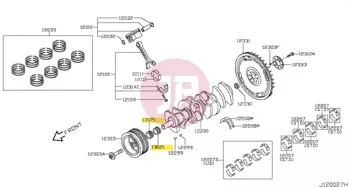NISSAN 13021-1CA0A - GEAR CRANK