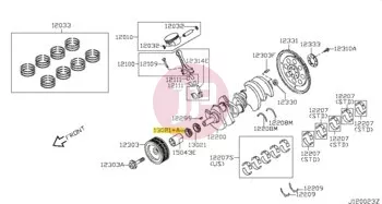 NISSAN 13021-1CA0A - GEAR CRANK