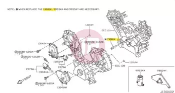 NISSAN 13081-1LA0A - JET OIL