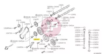 NISSAN 13143-2W203 - Vezérműlánc kerék