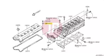 NISSAN 13268-AD20A - Szelepfedél csavar tömítő alátét