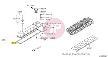 NISSAN 13270-06J01 - Szelepfedél tömítés