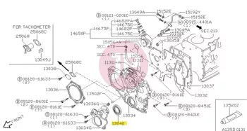 NISSAN 13510-43G01 - SEAL-OIL,CRANKS