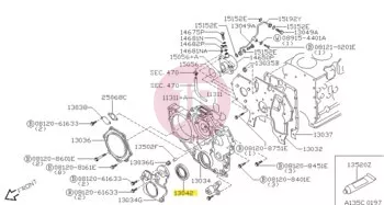 NISSAN 13510-43G01 - Crankshaft Oil Seal