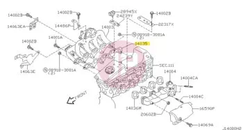 NISSAN 14035-2W201 - GASKET-MANIFOLD