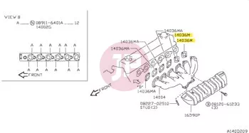 NISSAN 14036-06J02 - Exhaust Manifold Gasket