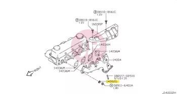 NISSAN 14038-96000 - WASHER-PLAIN