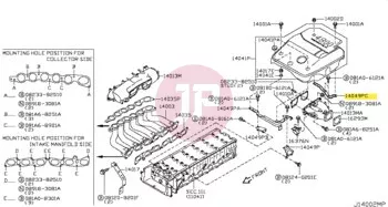 NISSAN 14049-VC20A - Motorburkolat konzol
