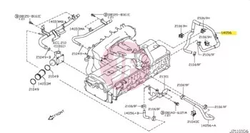 NISSAN 14056-VC210 - ASSY HOSE WATER
