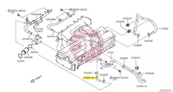 NISSAN 14056-VC220 - ASSY HOSE WATER