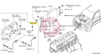 NISSAN 14069-VD30A - Hex Flange Bolt