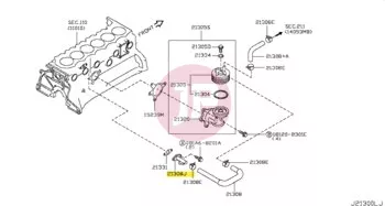 NISSAN 14075-VC20A - CONNECTOR