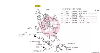 NISSAN 14415-2W20A - GSKT-T/C IN