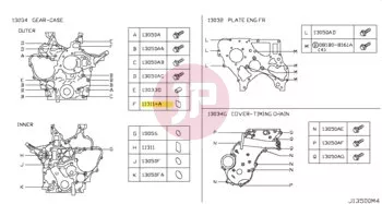 NISSAN 14465-2W201 - GASKET OIL COOL