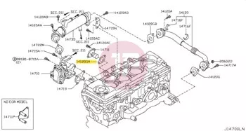 NISSAN 14719-43G02 - GASKET-EGR PIPE