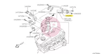 NISSAN 14719-VC100 - GASKET-EGR C/V