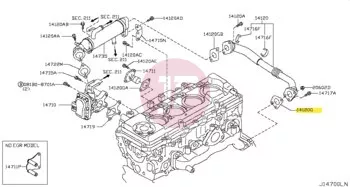 NISSAN 14719-VC100 - GASKET-EGR C/V
