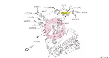 NISSAN 14722-AD210 - EGR Tube Gasket
