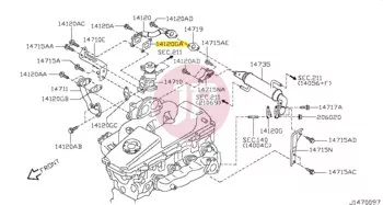 NISSAN 14722-AD210 - EGR cső tömítés