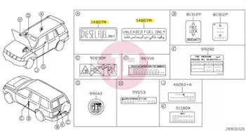 NISSAN 14806-EE90A - Benzin cimke