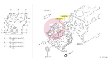 NISSAN 15066-03J0A - Olajszivattyú O-gyűrű tömítés