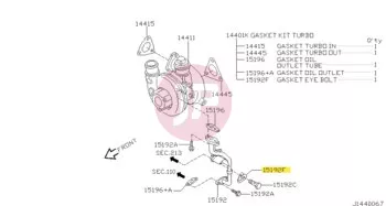 NISSAN 15189-2W20B - Olajcső banjo tömítés