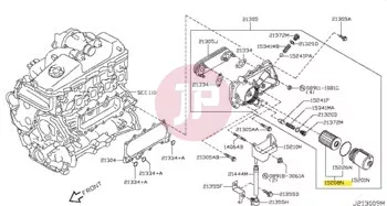 NISSAN 15209-2W200 - ELEMENT-OIL FIL