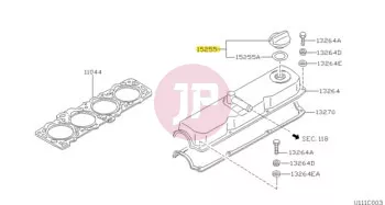 NISSAN 15255-D5502 - CAP-OIL FILLER