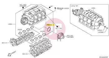 NISSAN 16175-1LA0A - GASKET-ADAPTER