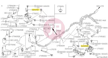 NISSAN 16419-06A00 - BRACKET FUEL