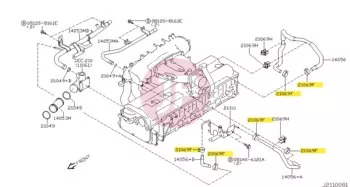 NISSAN 16439-17B0A - Bilincs