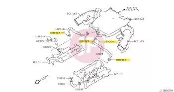 NISSAN 16439-42L0A - COVER ASSY-VALV