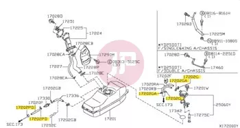 NISSAN 16439-53A00 - Üzemanyagcső bilincs