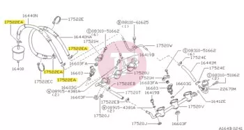 NISSAN 16439-53A00 - CLAMP