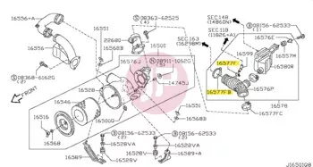 NISSAN 16439-JG30C - CLAMP DUCT