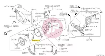 NISSAN 16527-99008 - VALVE-CYCLONE