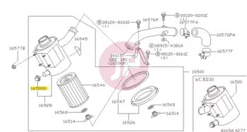 NISSAN 16527-99008 - VALVE-CYCLONE