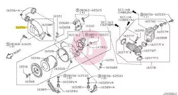 NISSAN 16554-VC201 - Air Duct