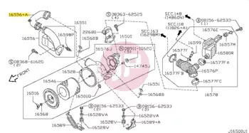 NISSAN 16554-VC705 - DUCT-AIR