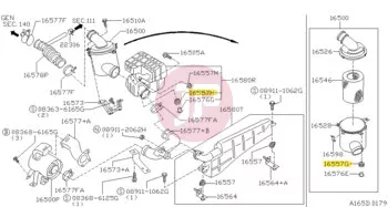 NISSAN 16559-31U00 - MTG-RUBBER