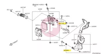 NISSAN 16566-JG30A - Retainer Spacer