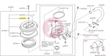 NISSAN 16568-W7000 - PACKING