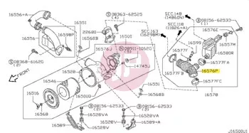 NISSAN 16576-VC200 - PIPE ASSY-AIR