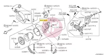 NISSAN 16576-VC202 - PIPE ASSY-AIR