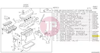 NISSAN 16618-10V10 - O RING