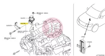 NISSAN 16618-1LA0D - SEAL-O RING