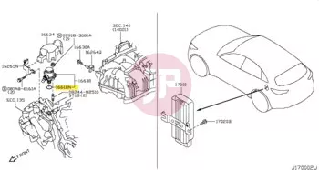 NISSAN 16618-1LA0D - O-Ring Seal